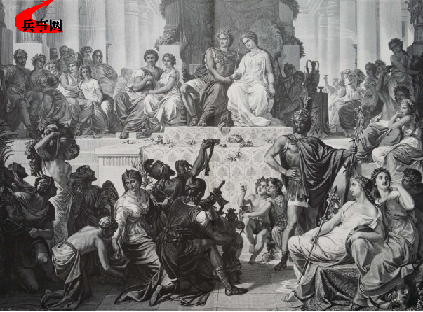 1881年木刻版画《亚历山大大帝的婚礼》.png