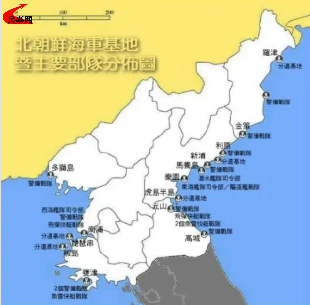朝鲜海军基地及主要部队分布图.png